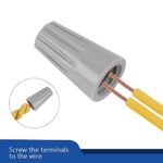 100PCS Gray Wire Caps Electrical  22-16 AWG
