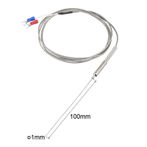 K Type Thermocouple Temperature Sensor Probe 1x100mm(0 to 800C) 5ft Temperature Controller