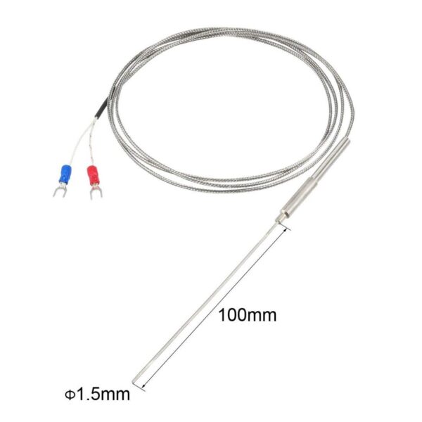 K Type Thermocouple Temperature Sensor Probe 1.5x100mm (0 to 800C) 5ft Temperature Controller