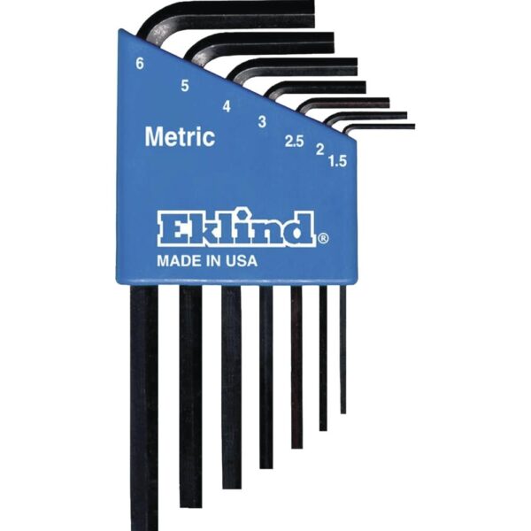Metric L-Wrench Short Hex Key Set with Holder -7 pieces