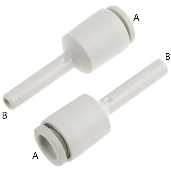 Plug in reducer fitting (A)6mmx(B)4mm