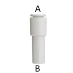 Thermoplastic (B)6mm female push-in to (A)4mm male