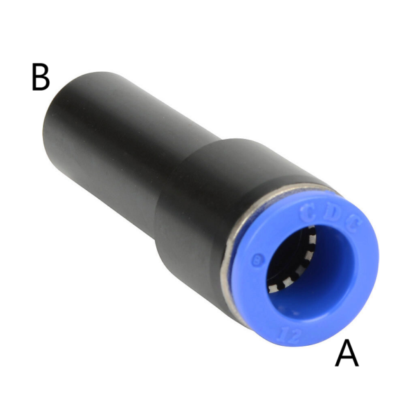 Thermoplastic (B) 8mm Plug -in-to(A)4mm Tube Connection