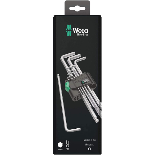 Wera hexagon 950PKL/9 SB L-key Set,Black Laser