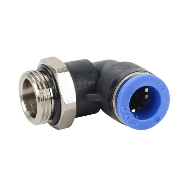 Pneumatic male elbow 5/16in tubing to G3/8 BSPP connection