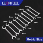 Mini Double Open End Wrench Set Metric 10 Pcs 4mm to 11mm
