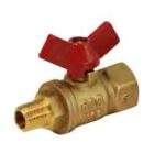 1/8 in. Lead Free Brass MIP and FIP Full Port Ball Valve with Butterfly Handle