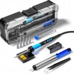 Soldering Iron Kit, 90W 110V LCD digital soldering gun，12-in-1 Soldering Iron Kit Tool，Temperature adjustable from 180-480°C