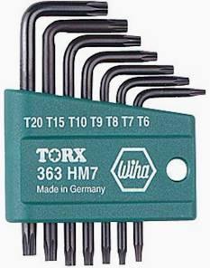 Wiha 36392 L-Wrench Set, Torx, Short Arm, 7 Piece