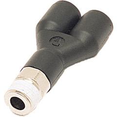 10 mm Tube x 1/4" Male BSPT Nylon Push-to-Connect Y-Connector