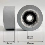 Rubber Roller 8*36*14L Grey