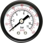 Pressure Gauge for air compressor 1-1/2 Dial Center Back Mount 1/8" NPT,0-160 Psi