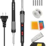 Soldering Iron Kit, 90W 110V LCD Digital Soldering Welding Iron Kit, Temperature Adjustable 180 to 500°C, 10-in-1