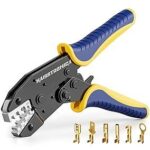 Haistronica Haisstronica Crimping Tool for Non-Insulated Open Barrel Terminals Receptacles,AWG 20-10 Ratchet Wire Crimper