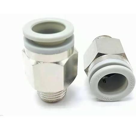 16mm x 1/2 Male Universal Threat Nickel Plated Brass Push-to-Connect Connector